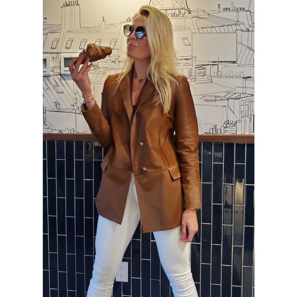 Calf leather with hair Jacket. Size Medium. - Picture 1 of 6